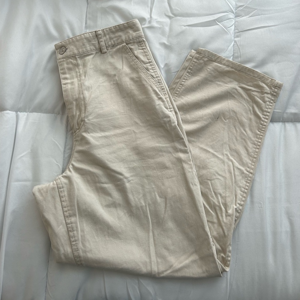 Forever 21 Cream White Cargo Pants/Jeans